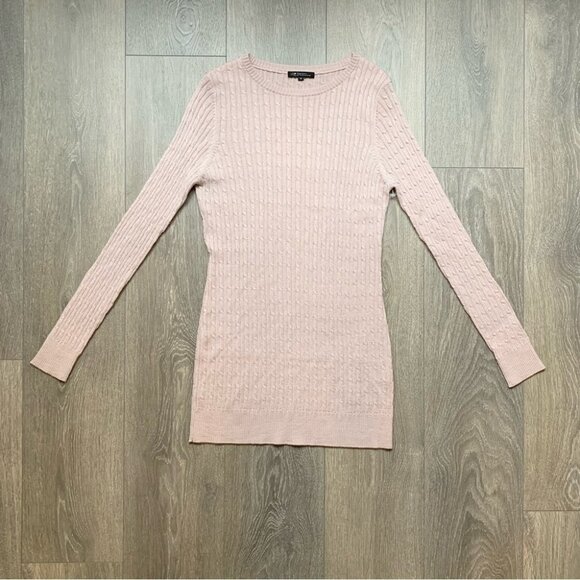 23 Vingt Trois Arrondissements Cable Knit Sweater Lightweight Pink Size 38 - Picture 3 of 13